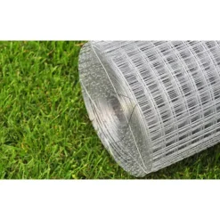 VIDAXL - Grillage pour volière acier galvanisé 25x1 m argenté