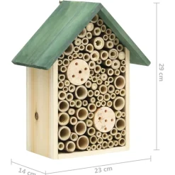 VIDAXL - Hôtel à insectes 2 pcs 23x14x29 cm bois de sapin massif