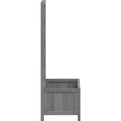 VIDAXL - Jardinière avec treillis gris bois massif de sapin