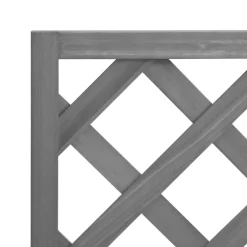 VIDAXL - Jardinière avec treillis gris bois massif de sapin