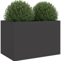 VIDAXL - Jardinière noir 62x40x39 cm acier