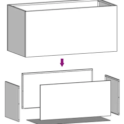 VIDAXL - Jardinière noir 62x40x39 cm acier