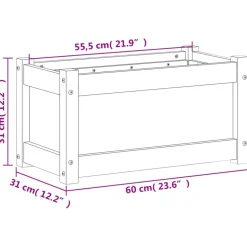 VIDAXL - Jardinière 60x31x31 cm bois massif douglas