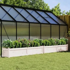 VIDAXL - Jardinières 2 pcs blanc bois de pin massif