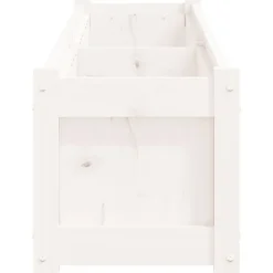 VIDAXL - Jardinières 2 pcs blanc bois de pin massif