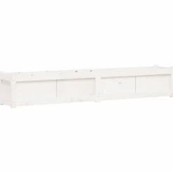 VIDAXL - Jardinières 2 pcs blanc bois de pin massif
