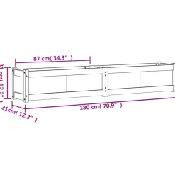 VIDAXL - Jardinières 2 pcs blanc bois de pin massif