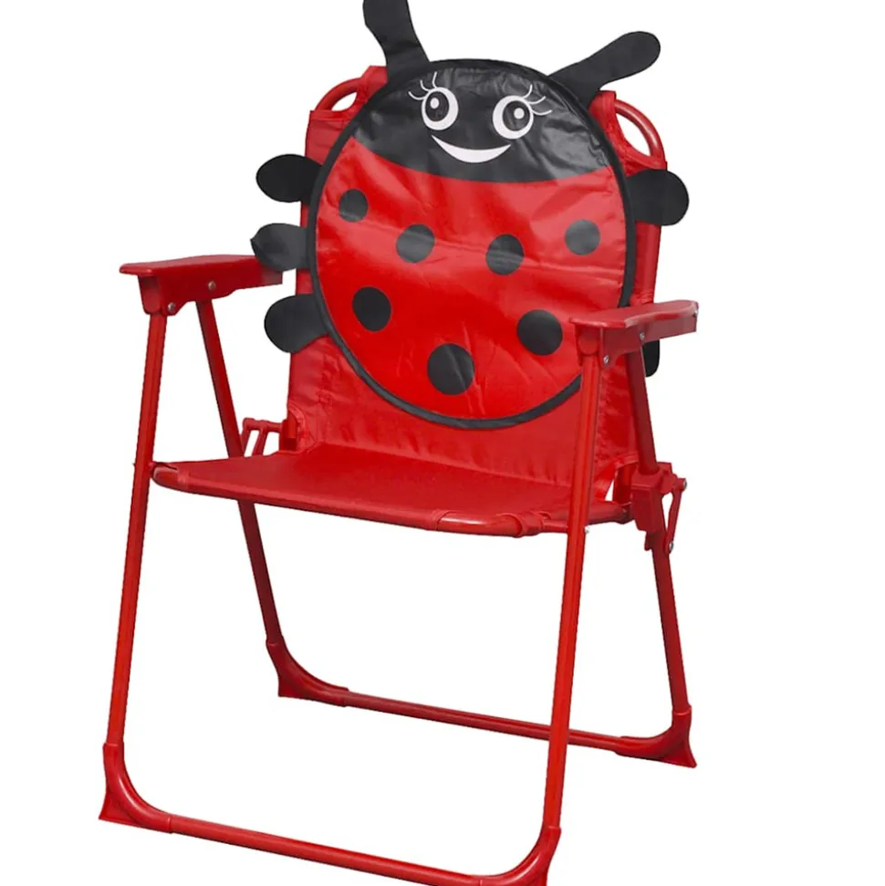 VIDAXL - Jeu de bistro avec parasol pour enfants 3 pcs rouge