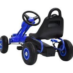 VIDAXL - Kart à pédales avec pneus bleu