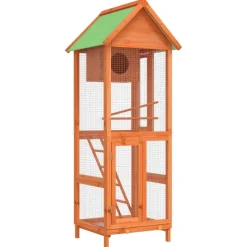 VIDAXL - Maison à oiseaux marron 60x58,5x160 cm bois massif de pin