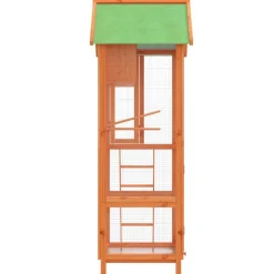 VIDAXL - Maison à oiseaux marron 60x58,5x160 cm bois massif de pin