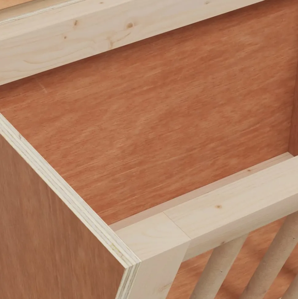 VIDAXL - Mangeoire à foin pour lapins 25x18,5x20,5 cm bois massif sapin