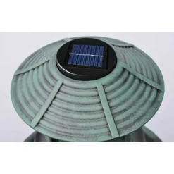 VIDAXL - Mangeoire à oiseaux avec lampe solaire