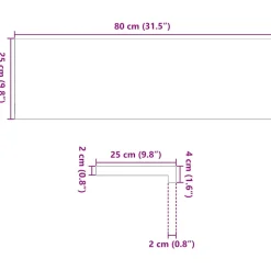 VIDAXL - Marches d'escalier 4 pcs marron clair 80x25x2 cm chêne massif