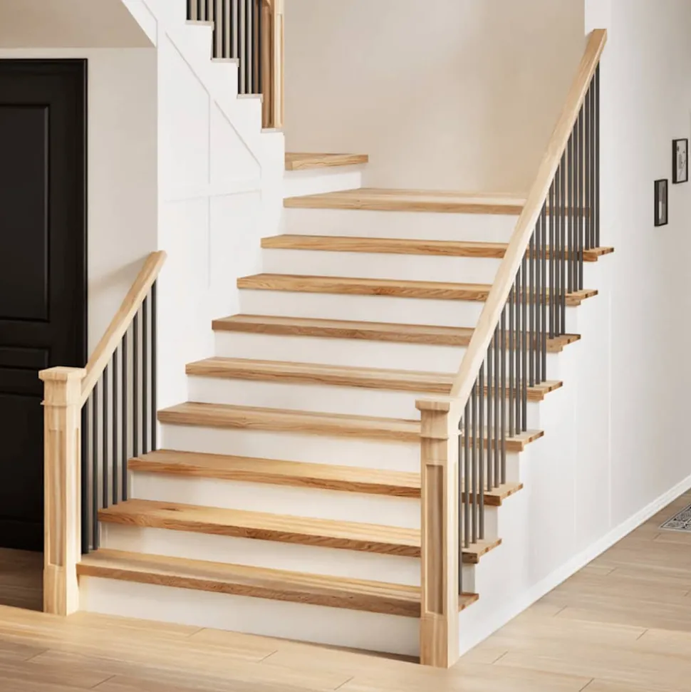 VIDAXL - Marches d'escalier 2 pcs non traité bois de chêne massif