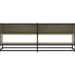 VIDAXL - Meuble tv chêne sonoma 120,5x40x46cm bois d'ingénierie et métal