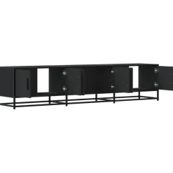 VIDAXL - Meuble tv noir 180x35x41 cm bois d'ingénierie