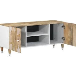 VIDAXL - Meuble tv 105x33,5x46 cm bois massif de manguier