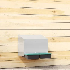 VIDAXL - Nichoir à poules 2 compartiments, fixation murale, acier galvanisé