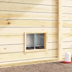 VIDAXL - Nichoir à poules 2 compartiments, fixation murale, acier galvanisé