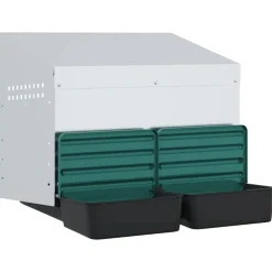 VIDAXL - Nichoir à poules 2 compartiments, fixation murale, acier galvanisé