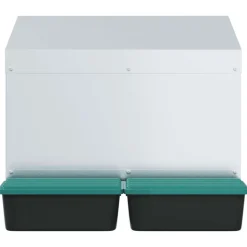 VIDAXL - Nichoir à poules 2 compartiments, fixation murale, acier galvanisé