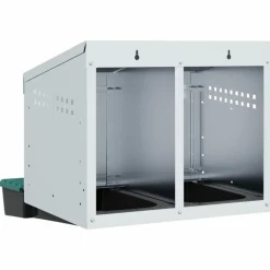 VIDAXL - Nichoir à poules 2 compartiments, fixation murale, acier galvanisé