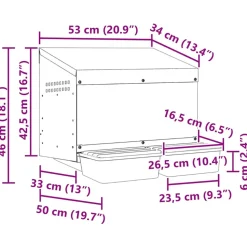 VIDAXL - Nichoir à poules 2 compartiments, fixation murale, acier galvanisé