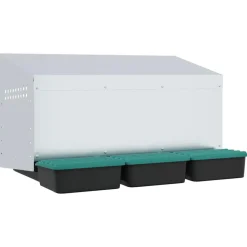 VIDAXL - Nichoir à poules3 compartiments, fixation murale, acier galvanisé