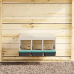 VIDAXL - Nichoir à poules3 compartiments, fixation murale, acier galvanisé