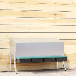 VIDAXL - Nichoir à poules3 compartiments avec pieds en acier galvanisé