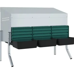 VIDAXL - Nichoir à poules3 compartiments avec pieds en acier galvanisé