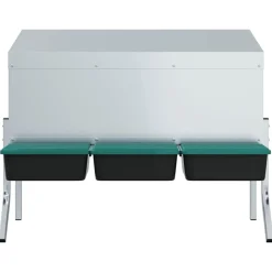 VIDAXL - Nichoir à poules3 compartiments avec pieds en acier galvanisé