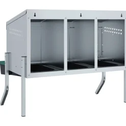 VIDAXL - Nichoir à poules3 compartiments avec pieds en acier galvanisé