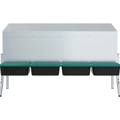 VIDAXL - Nichoir à poules4 compartiments avec pieds en acier galvanisé