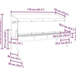 VIDAXL - Nichoir à poules4 compartiments avec pieds en acier galvanisé