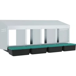 VIDAXL - Nichoir à poules4 compartiments, fixation murale, acier galvanisé