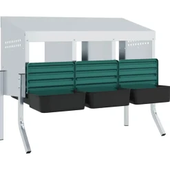 VIDAXL - Nichoir à poules3 compartiments avec pieds en acier galvanisé