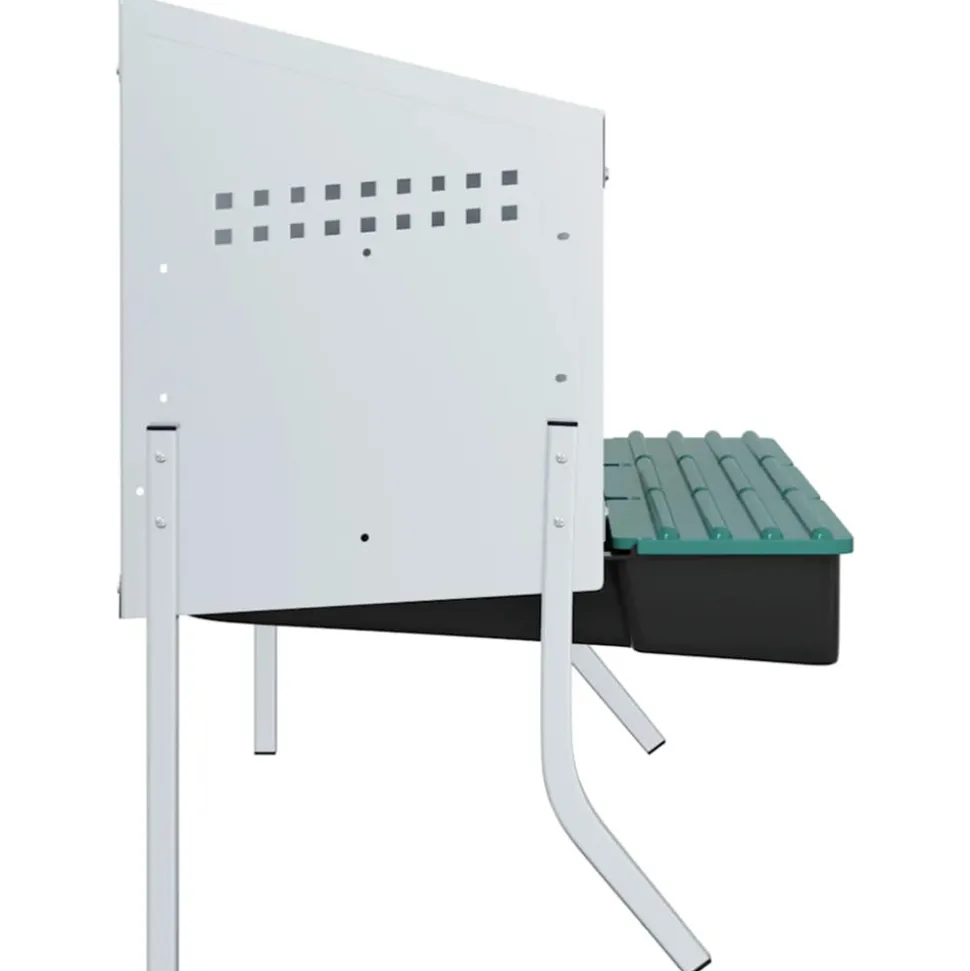 VIDAXL - Nichoir à poules3 compartiments avec pieds en acier galvanisé