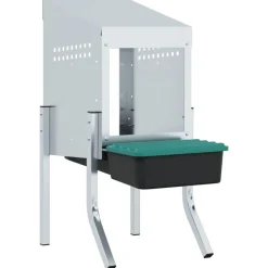 VIDAXL - Nichoir à poules1 compartiment avec pieds en acier galvanisé