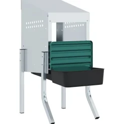 VIDAXL - Nichoir à poules1 compartiment avec pieds en acier galvanisé