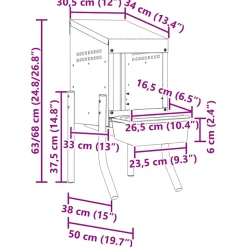 VIDAXL - Nichoir à poules1 compartiment avec pieds en acier galvanisé
