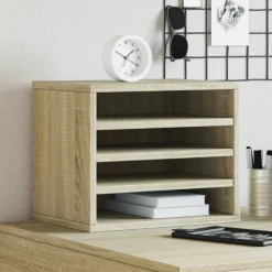 VIDAXL - Organisateur de bureau chêne sonoma 36x26x29,5 cm