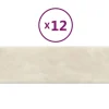VIDAXL - Panneaux muraux 12 pcs crème 90x30 cm velours 3,24 m²