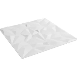 VIDAXL - Panneaux muraux 12 pcs blanc 50x50 cm xps 3 m² améthyste