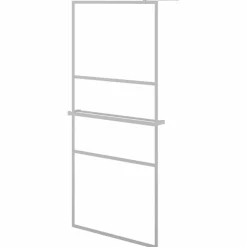 VIDAXL - Paroi de douche et étagère chrome 90x195 cm verre esg&aluminium