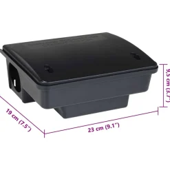 VIDAXL - Pièges à souris 6 pcs noir 23x19x9,5 cm
