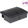 VIDAXL - Pièges à souris 10 pcs noir 13x10x4 cm