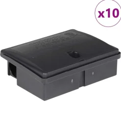 VIDAXL - Pièges à souris 10 pcs noir 13x10x4 cm