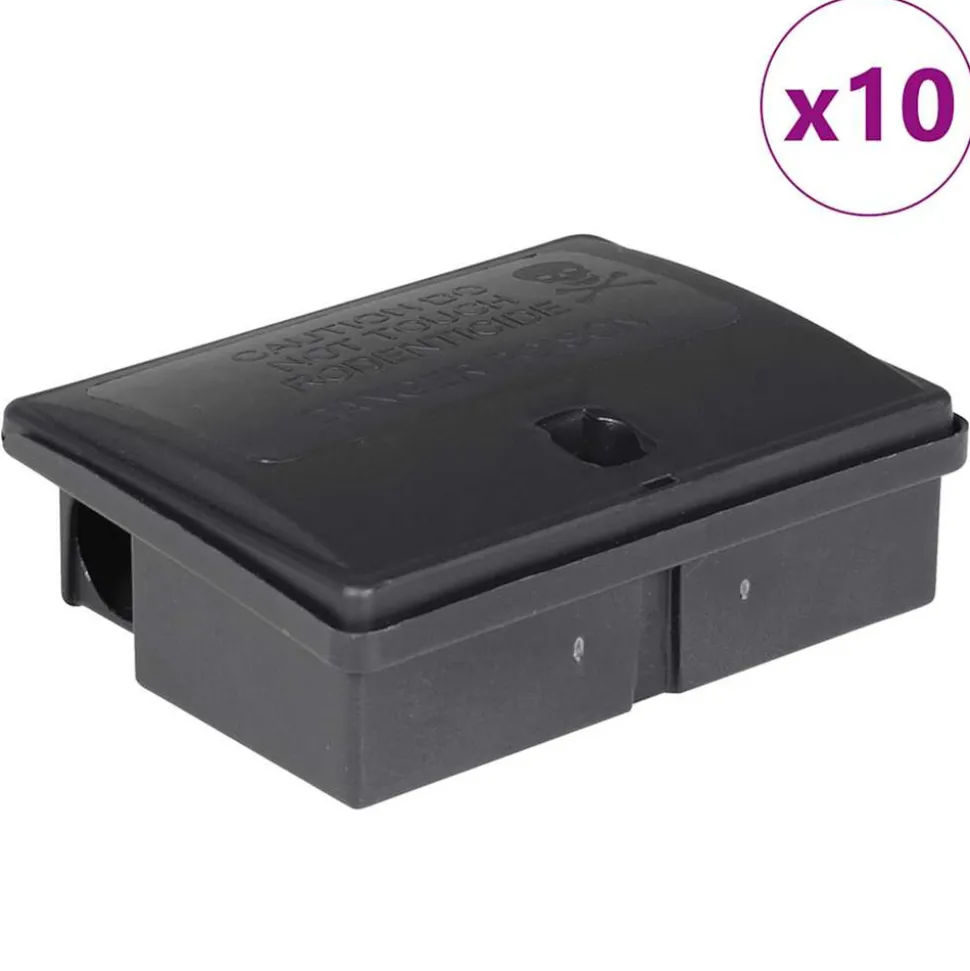 VIDAXL - Pièges à souris 10 pcs noir 13x10x4 cm